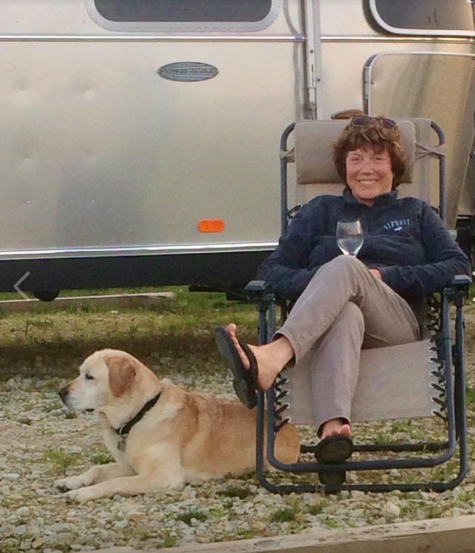 image of Terri Warren in front of Airstream