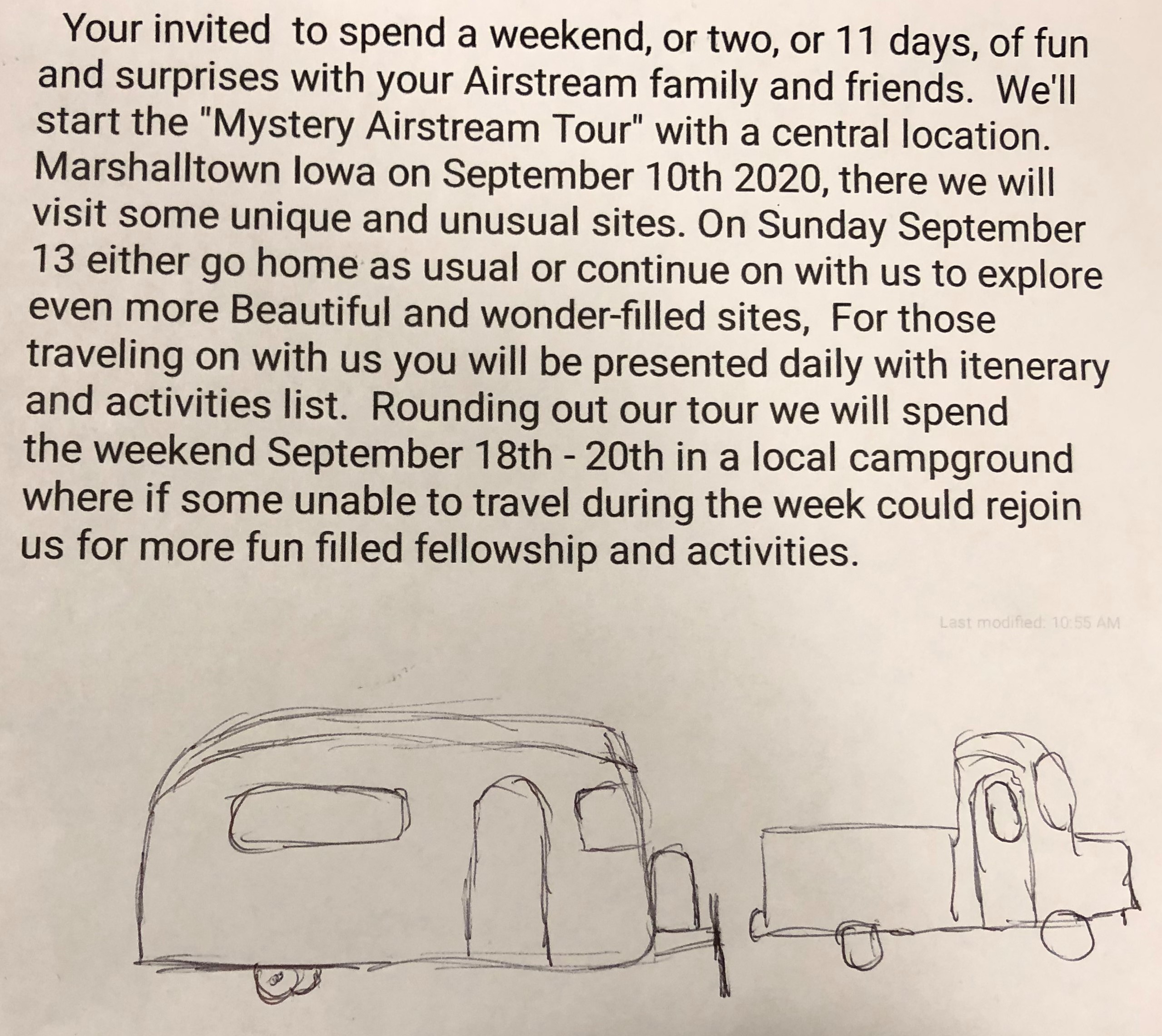 Iowa Club Mystery Airstream Tour 2020 Teaser