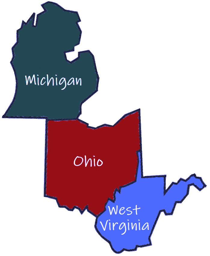 Michigan; Ohio; West Virginia