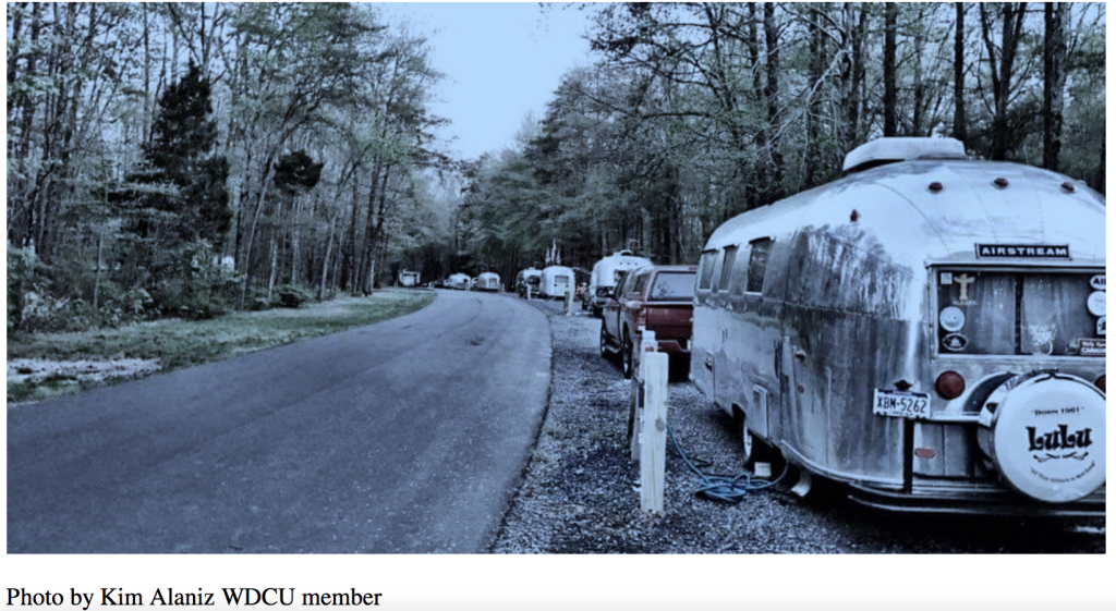 Airstreams along a road