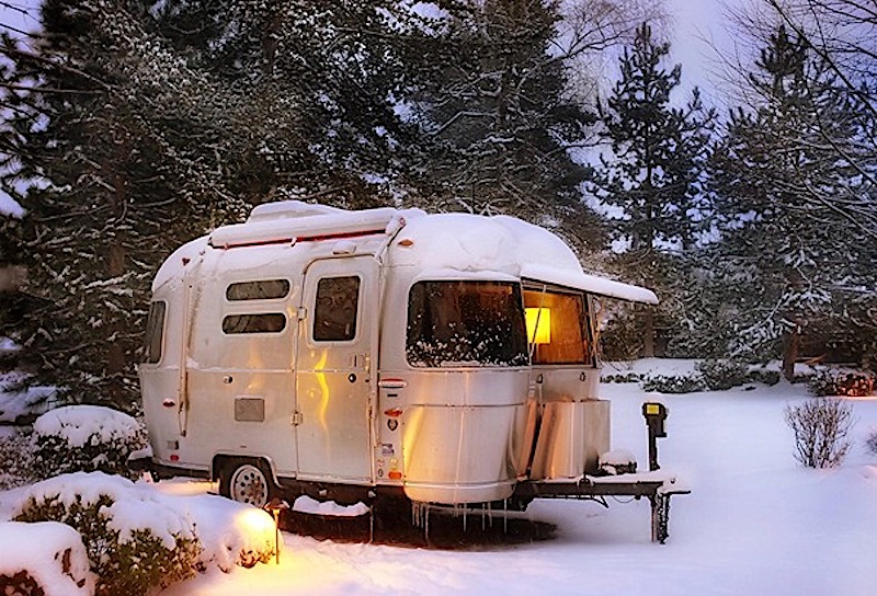 Airstream in the Snow