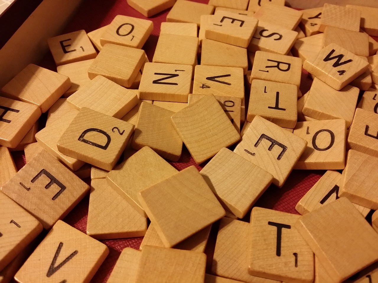Scrabble game tiles