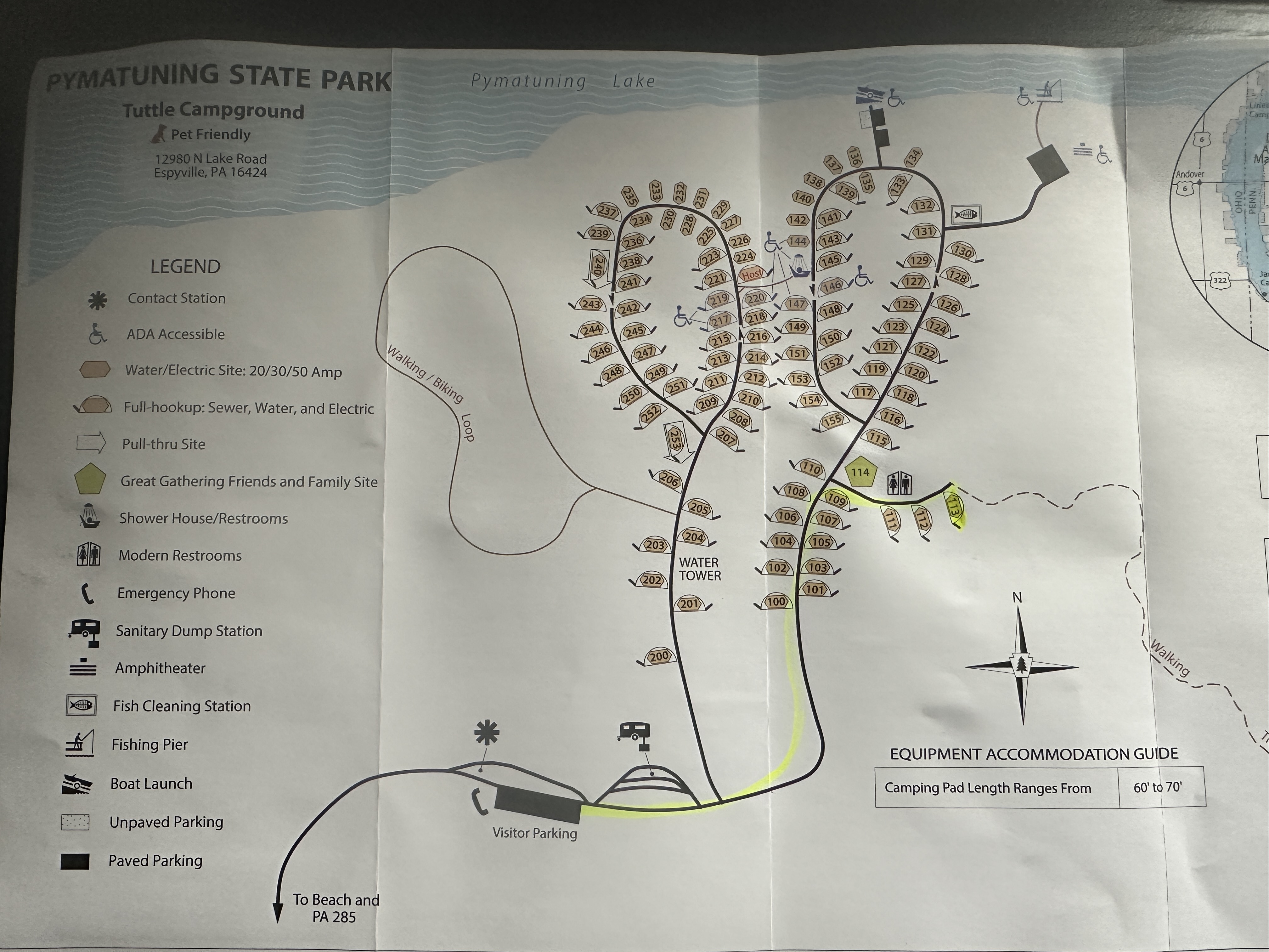 Tuttle Campground map