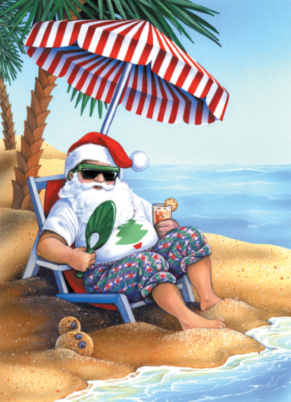 thlac santa on the beach