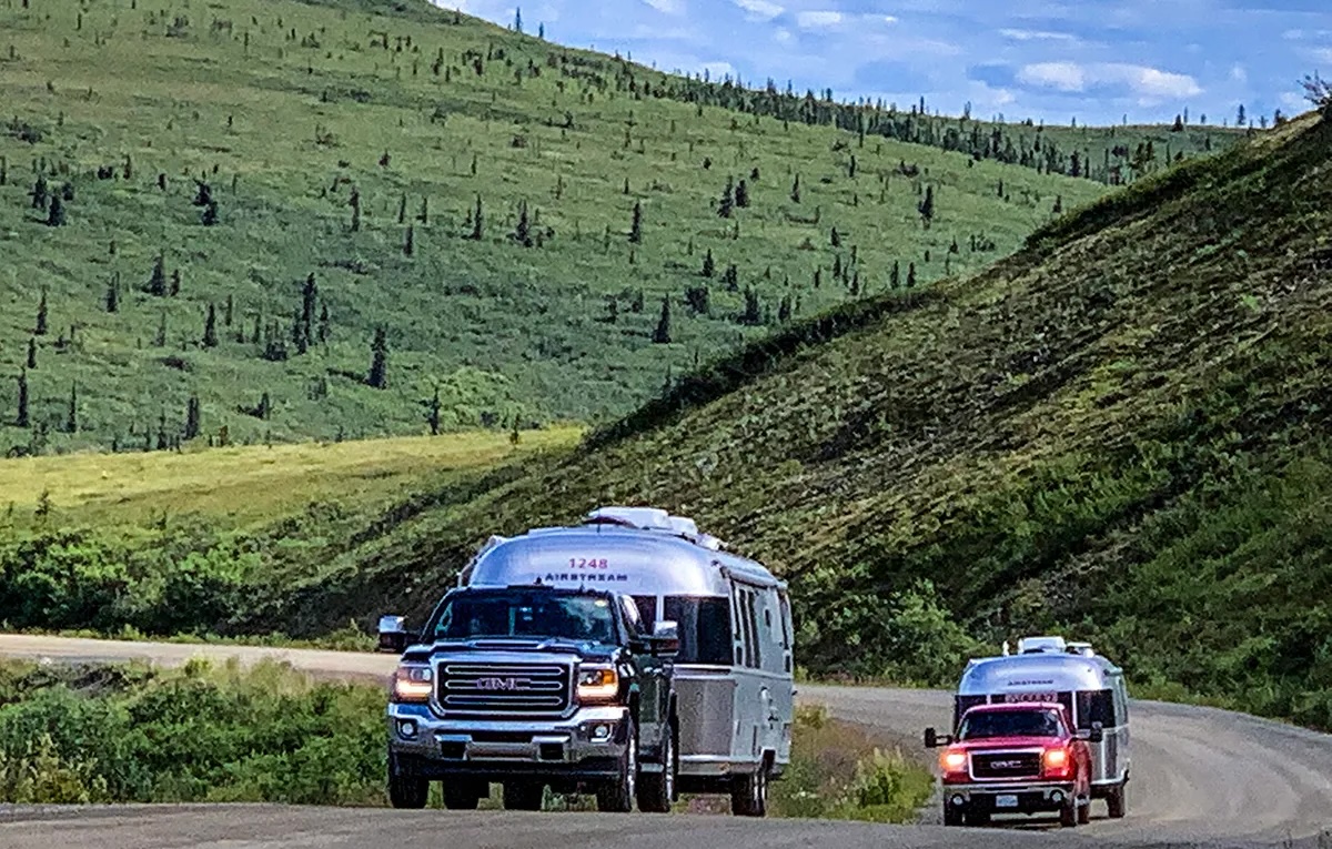 Airstreams on the highway