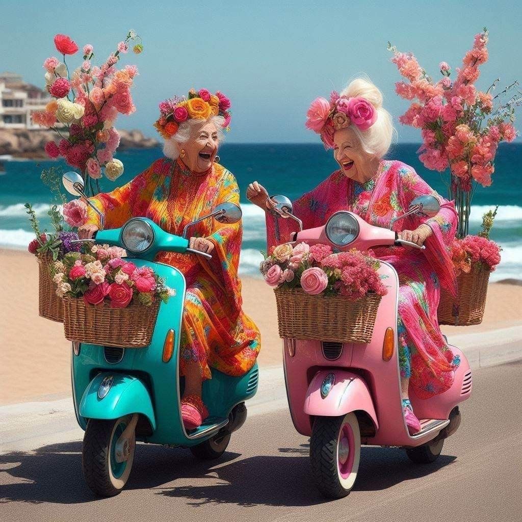 Girls on scooters