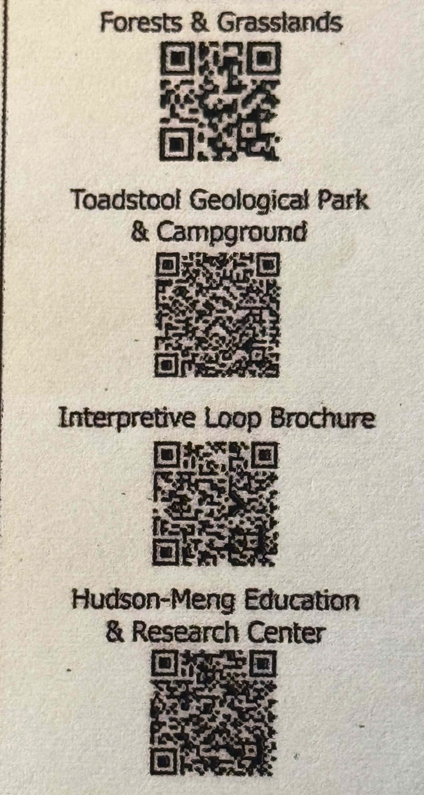 Ft. Robinson QR codes