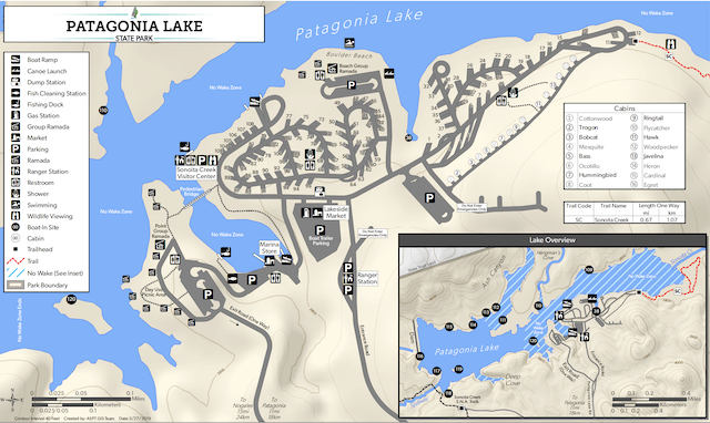 Patagonia Lake State Park Campground Map