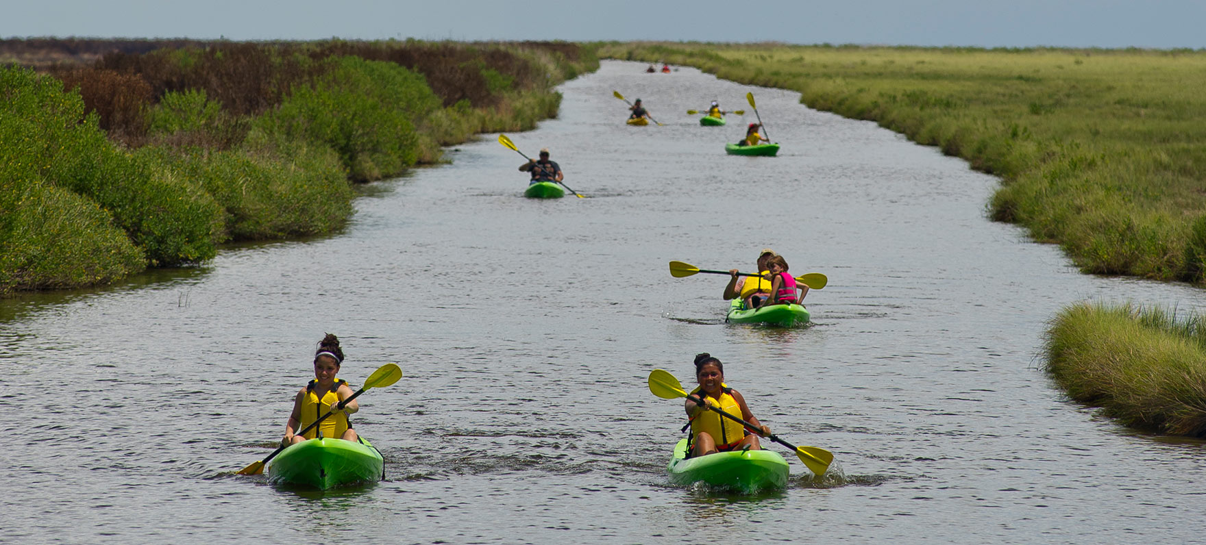 Kayaking as Sea Rim State Park