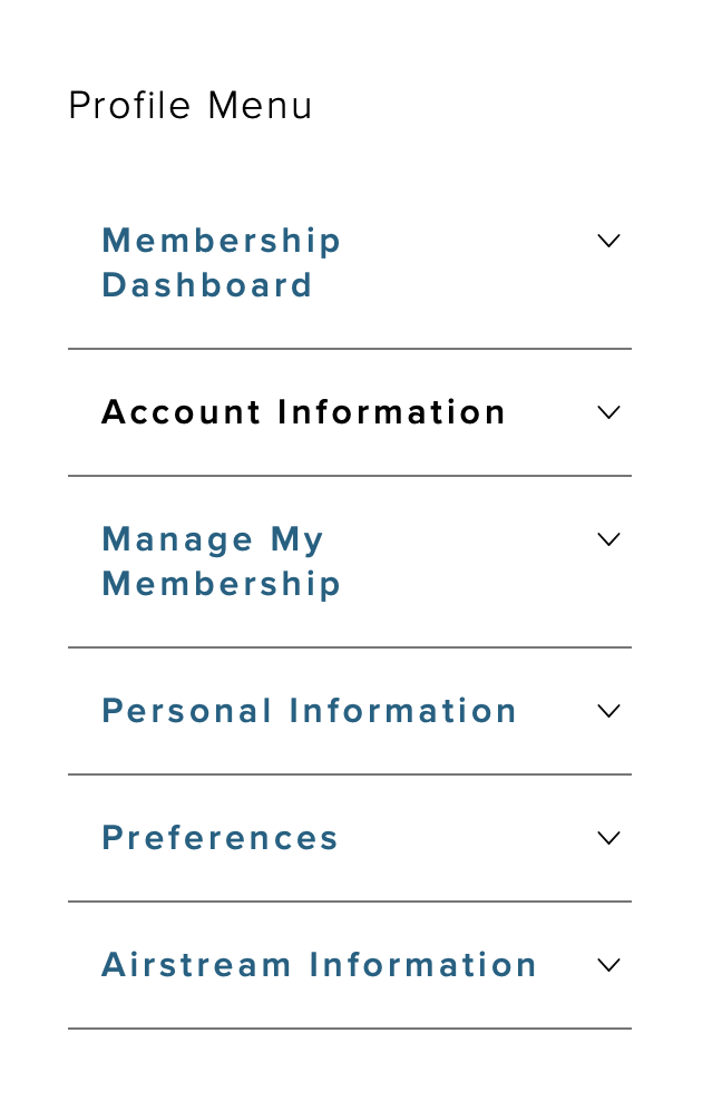 THLAC screenshot of manage information