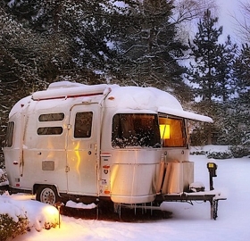 Airstream in the Snow