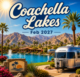 Image of an airstream near a lake 