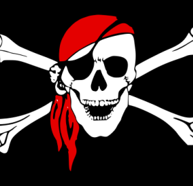 Pirate skull and crossbones