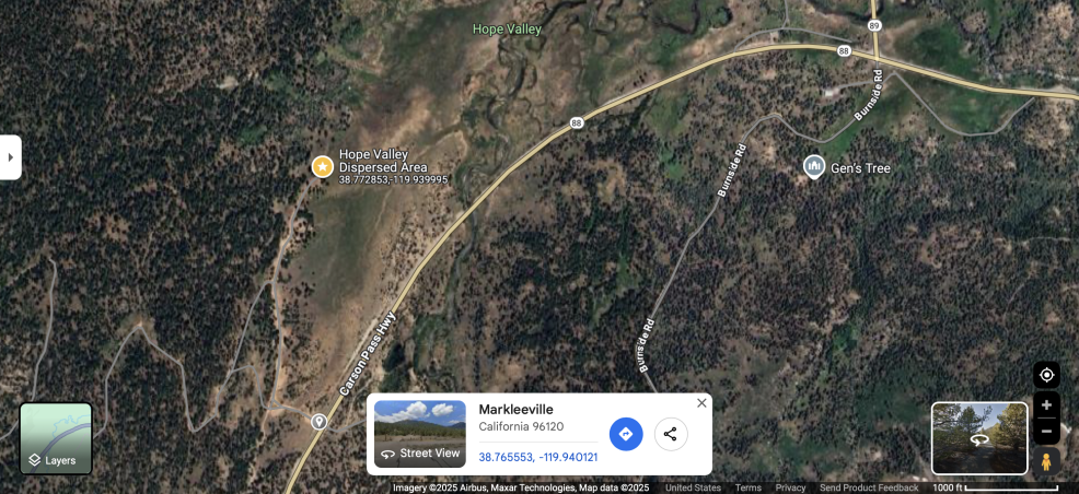 Hope Valley Dispersed Area